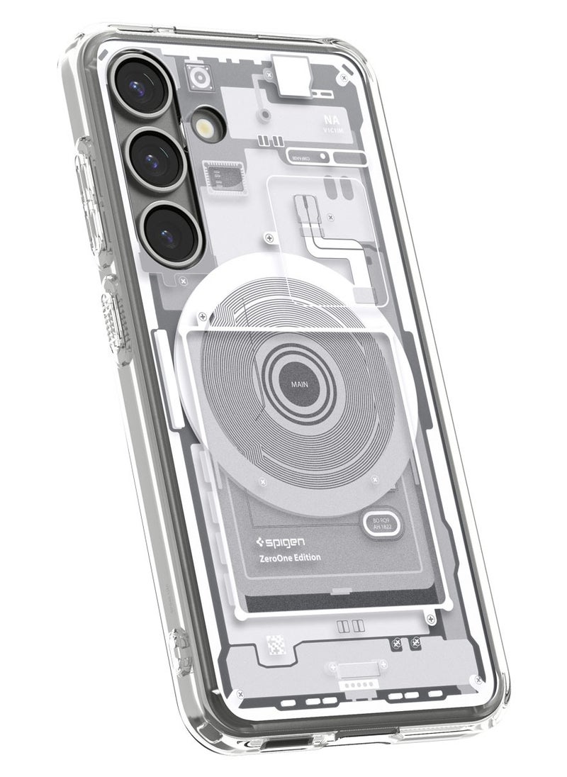 Spigen - Ultra Hybrid MagFit for Samsung Galaxy S25 PLUS Case Cover with MagSafe (2025) - Zero One White - Image 1