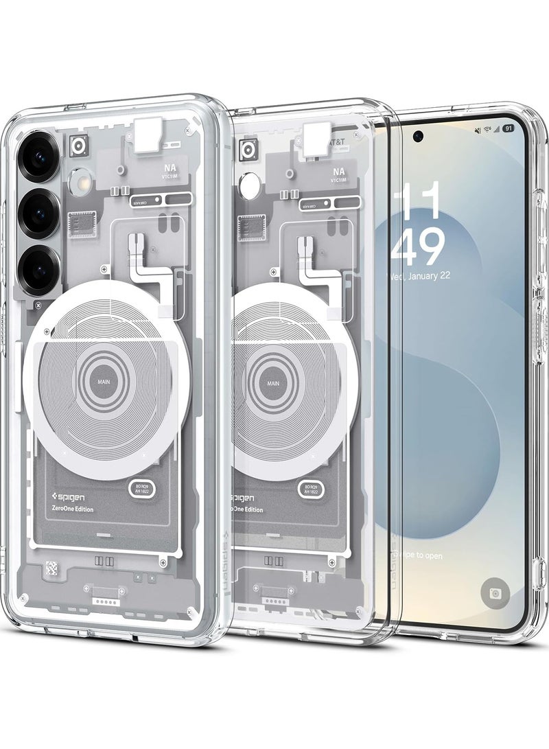 Spigen Ultra Hybrid MagFit for Samsung Galaxy S25 PLUS Case Cover with MagSafe (2025) - Zero One White  - Image 1