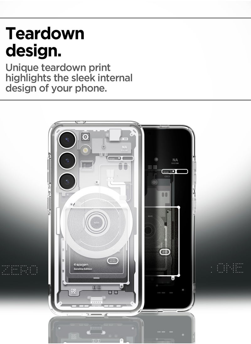 Spigen Ultra Hybrid MagFit for Samsung Galaxy S25 PLUS Case Cover with MagSafe (2025) - Zero One White  - Image 5