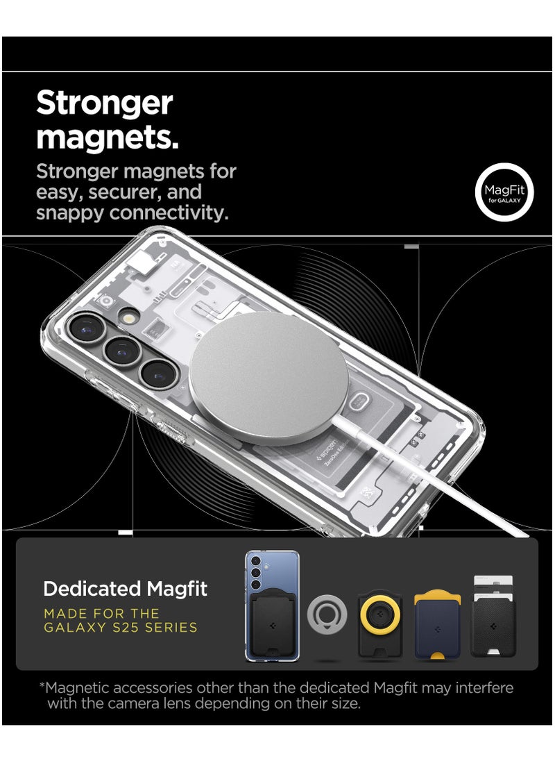 Spigen Ultra Hybrid MagFit for Samsung Galaxy S25 PLUS Case Cover with MagSafe (2025) - Zero One White  - Image 3