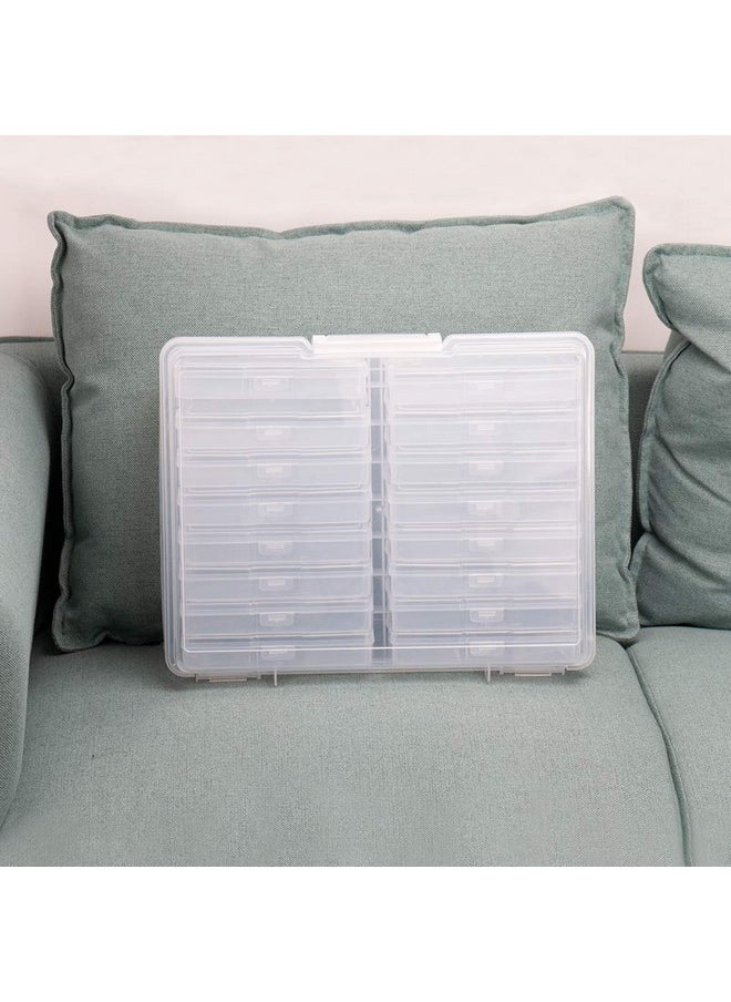 Novelinks novelinks 4" x 6" Photo Organizer Box With Handle - 16 Inner Cases for Picture Storage (White)  - Image 4