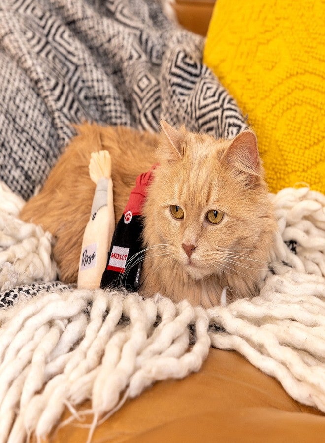 ZippyPaws ZippyClaws - Catnip Crusherz - Fun-Sized Plush Catnip Toys with Frills, Perfect for Batting, Pouncing, and Chasing, Designed to Keep Your Indoor Cat Engaged in Playful Activities - Rosé - Image 4