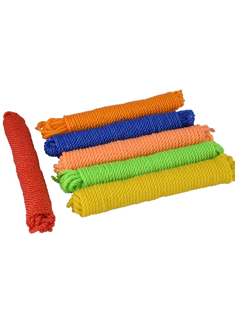 ROLLYWARE ROLLYWARE Nylon Clothing Line String Rope Wire for Clothes Drying Twisted Multipurpose Outdoor Clothes Drying Wire Travel Friendly Rope for Cloth MultiColour 10  - Image 1