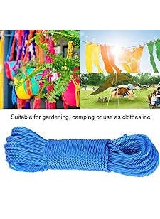 ROLLYWARE ROLLYWARE Nylon Clothing Line String Rope Wire for Clothes Drying Twisted Multipurpose Outdoor Clothes Drying Wire Travel Friendly Rope for Cloth MultiColour 10  - Image 4