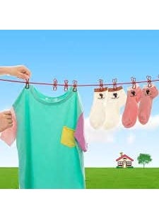ROLLYWARE ROLLYWARE Nylon Clothing Line String Rope Wire for Clothes Drying Twisted Multipurpose Outdoor Clothes Drying Wire Travel Friendly Rope for Cloth MultiColour 10  - Image 5