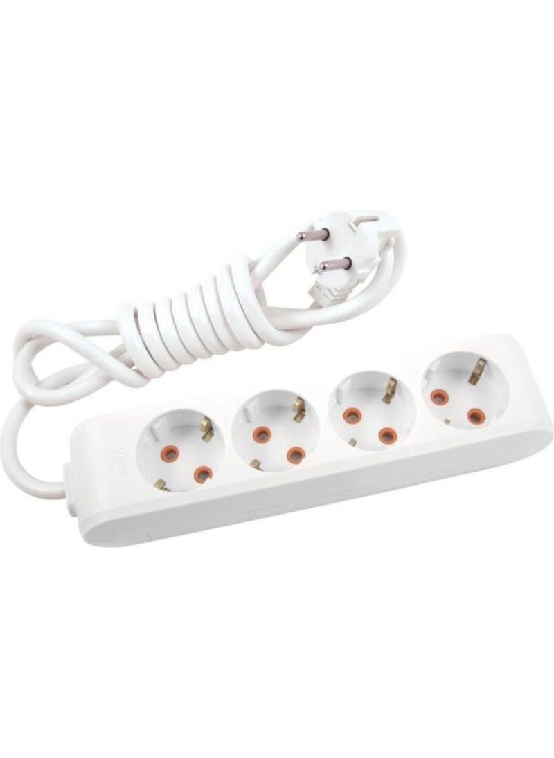 Viko Multi-Let 4-Plug Grounded Socket with 5 Meter Cable 90113405 