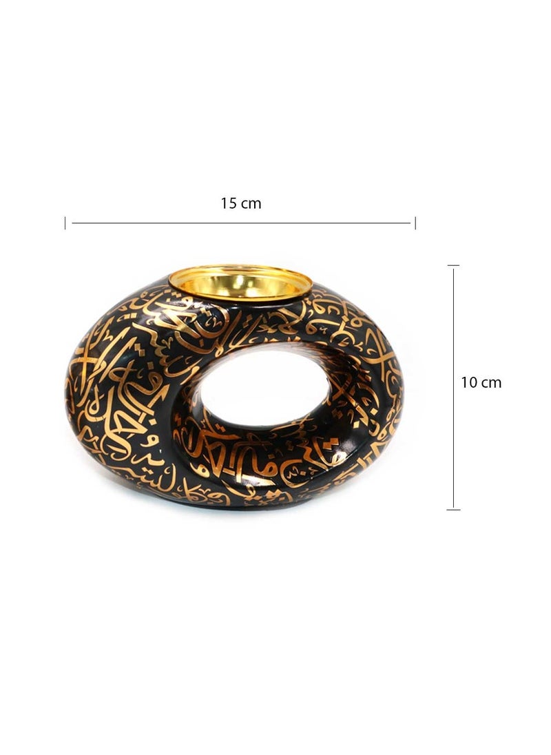 Bakhoor BoSidin High Quality Small Incense Burner Museum of the Future Design Oud Holder on Top - Black  - Image 4