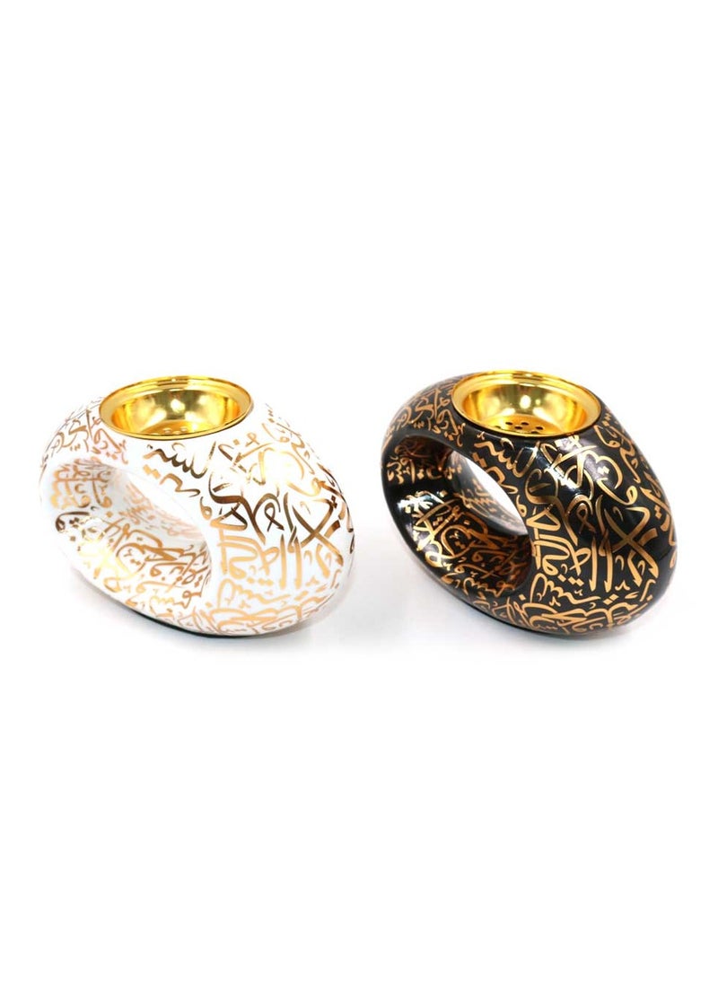 Bakhoor BoSidin High Quality Small Incense Burner Museum of the Future Design Oud Holder on Top - Black  - Image 5
