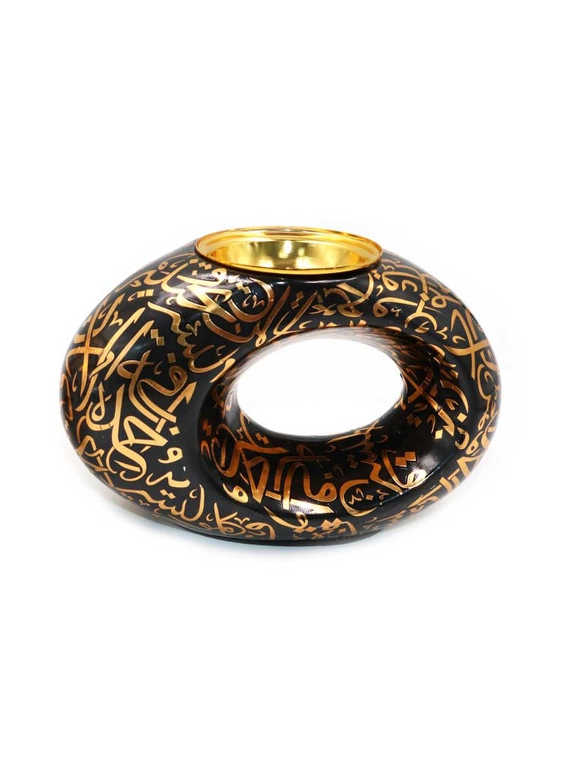 Bakhoor BoSidin High Quality Small Incense Burner Museum of the Future Design Oud Holder on Top - Black  - Image 2
