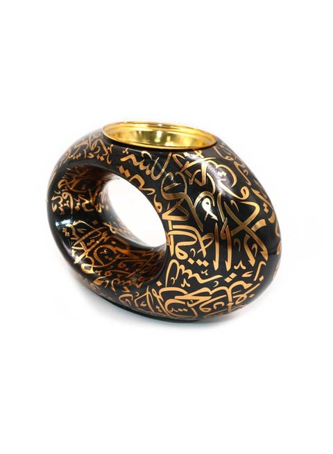 High Quality Small Incense Burner Museum of the Future Design Oud Holder on Top - Black