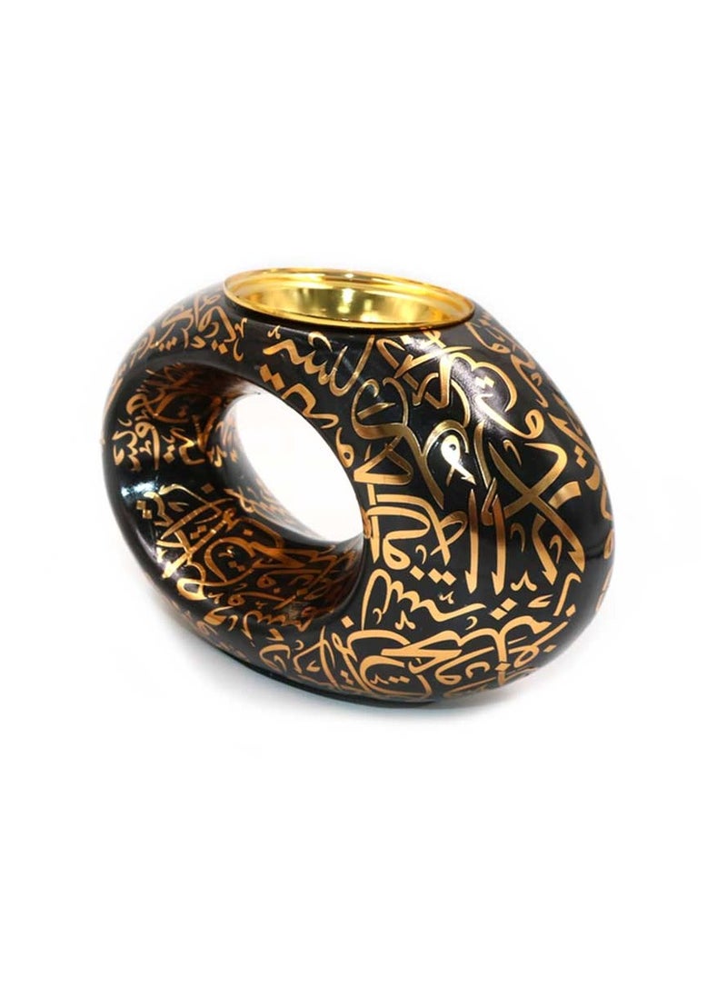 Bakhoor BoSidin High Quality Small Incense Burner Museum of the Future Design Oud Holder on Top - Black  - Image 1