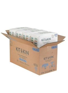 Kit & Kin Kit & Kin Premium Eco Baby Nappies Size 4 | 9-14 kgs / 20-31 lbs | Pack of 128 Nappies | Plant-Based & Hypoallergenic | Superior up to 12 Hour Leak Protection | Vegan & Cruelty  - Image 2