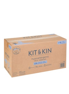 Kit & Kin Kit & Kin Premium Eco Baby Nappies Size 4 | 9-14 kgs / 20-31 lbs | Pack of 128 Nappies | Plant-Based & Hypoallergenic | Superior up to 12 Hour Leak Protection | Vegan & Cruelty  - Image 3