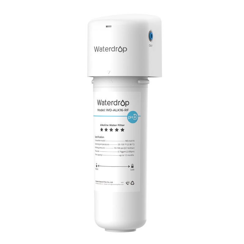 Waterdrop ALK16 Alkaline Water Filter System for Sink, Mineralizing Water, NSF/ANSI 372 Certified, Compatible with Reverse Osmosis Systems, Under Sink Installation - Image 1