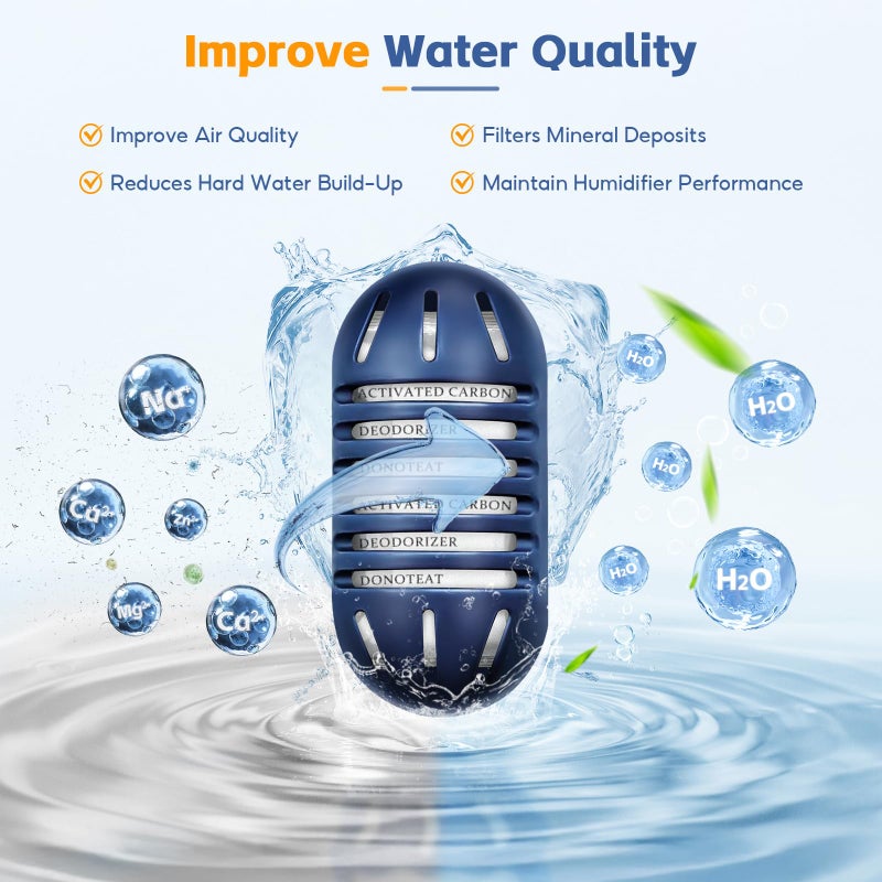 IGNISFLARE 20-Pack Demineralization Cartridge for HoMedics Ultrasonic Humidifiers, Reduce White Dust, Pufifies Water, Filters Mineral Deposits, Prevents Hard Water Build-Up - Image 3