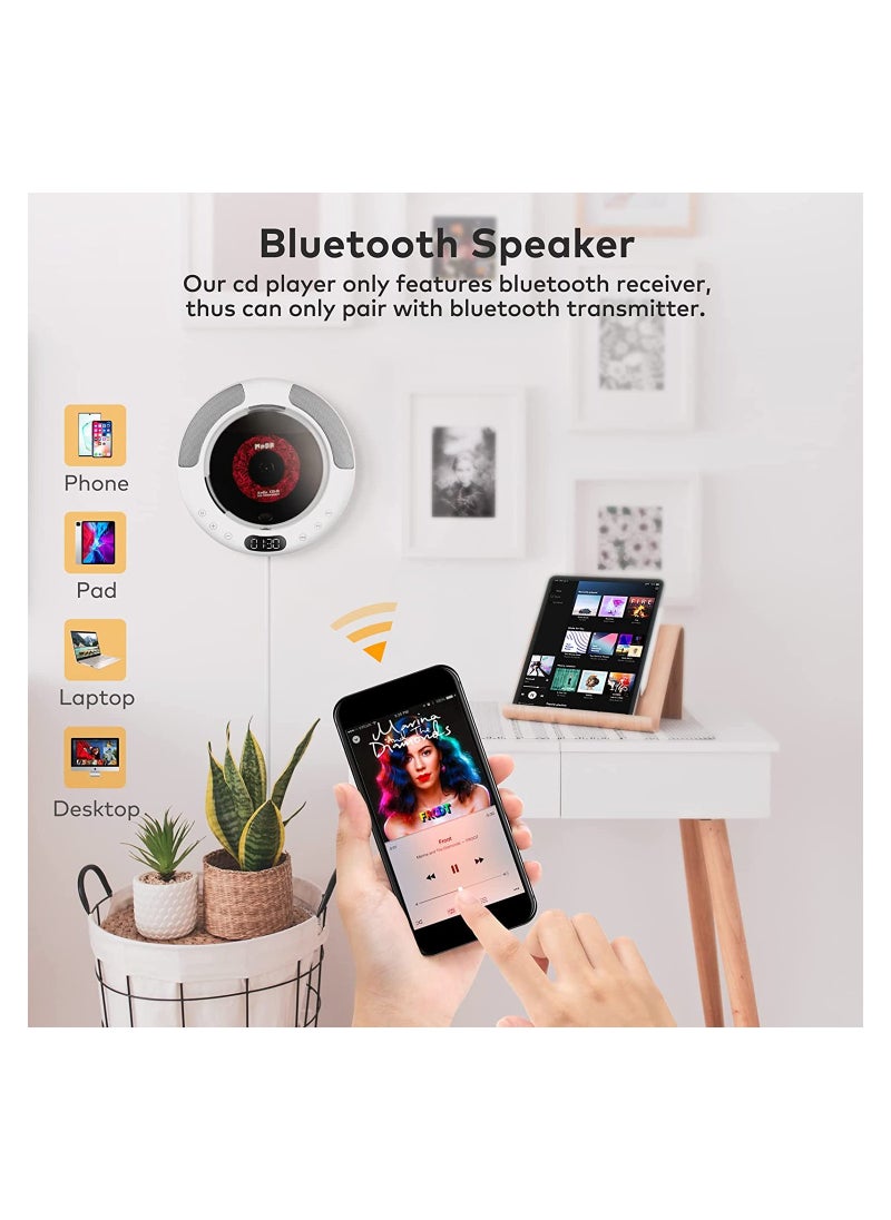 Generic - Wall CD Player For Home Bluetooth CD Player With Speakers FM Radio With LED Screen Supports CD Bluetooth FM Radio U Disk AUX Timer - Image 1