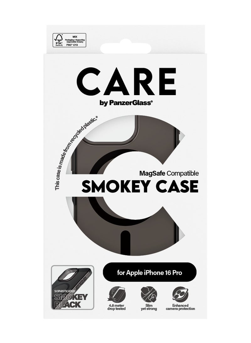 PanzerGlass - CARE by PanzerGlass® Smokey MagSafe Phone Case for Apple iPhone 16 Pro, Drop-Tested 4.8m, Recycled Plastic, Anti-Yellowing Guarantee, Enhanced Camera Protection - Image 1