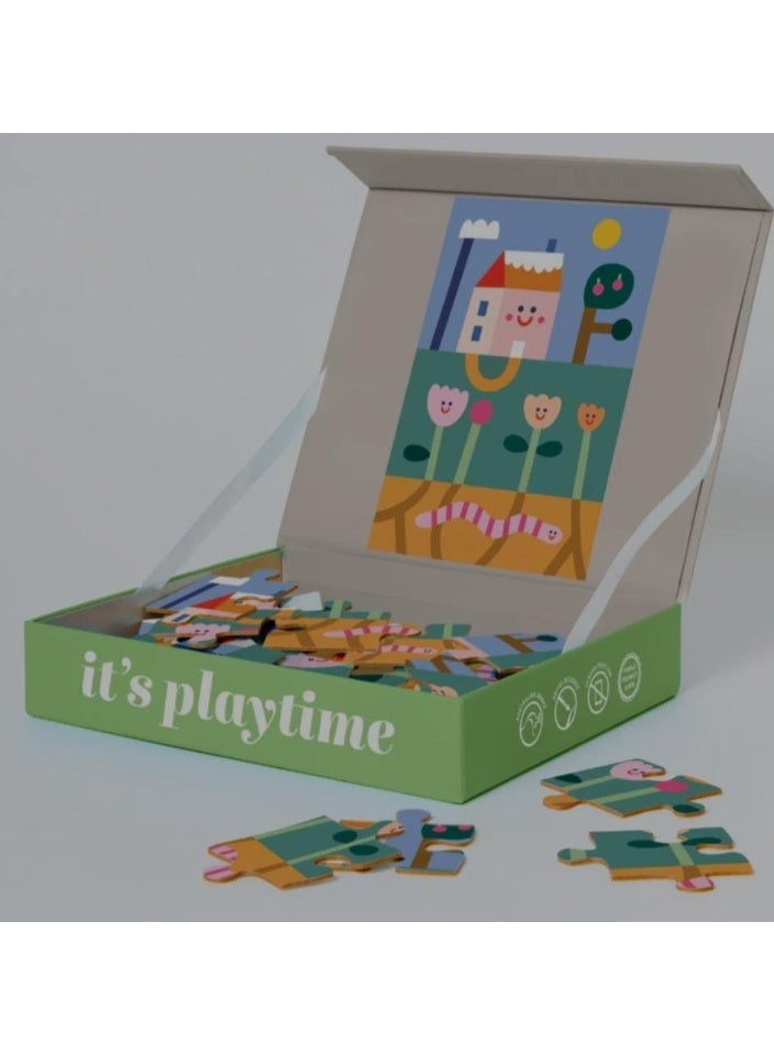 أحجية تركيب الصور (بازل) بطابع حديقة الأطفال، 24 قطعة، تصميم ملون برسومات توضيحية وشخصيات لطيفة - Image 5