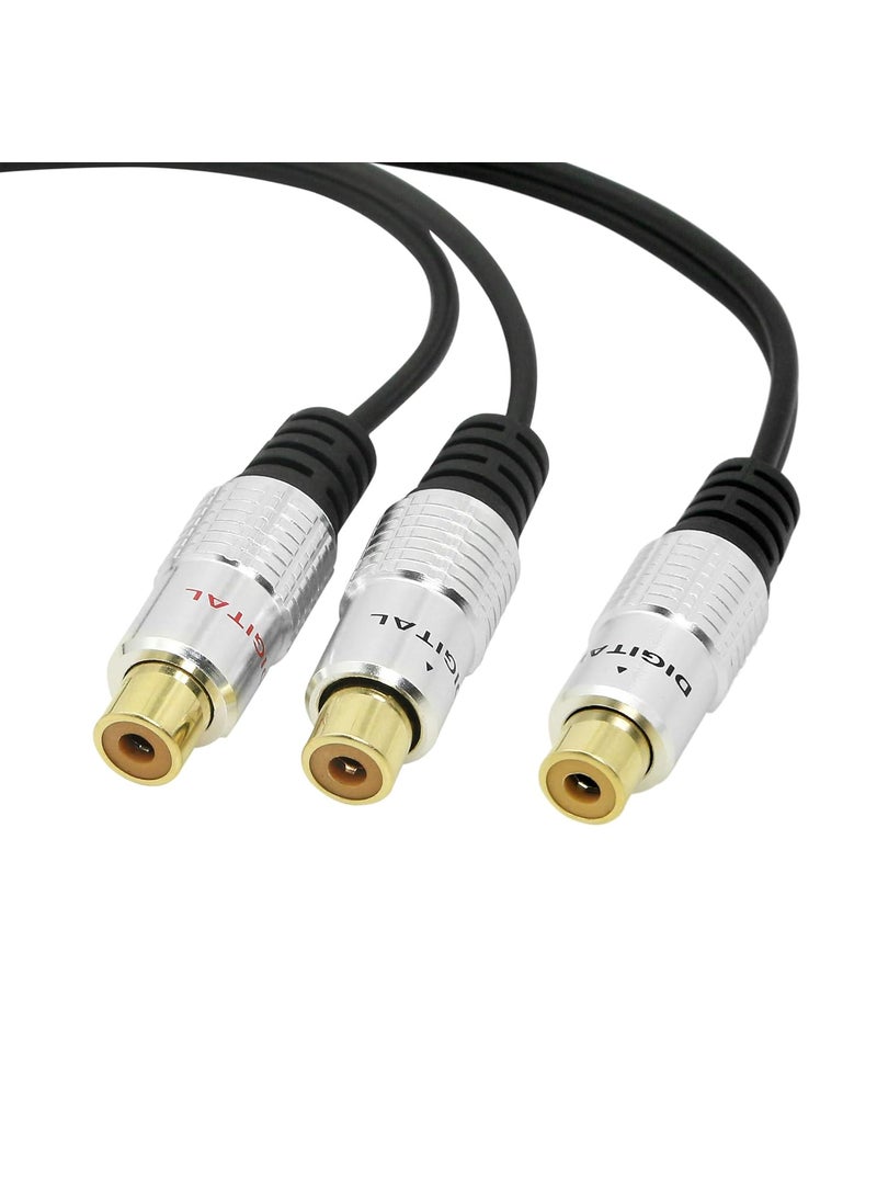 SinLoon SinLoon Aluminium Alloy RCA YSplitter Single to Dual RCA Digital Coaxial Splitter Gold Plated Adapter Audio Cable  - Image 1