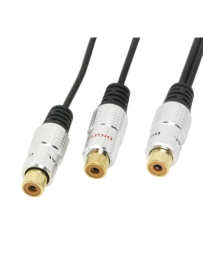 SinLoon SinLoon Aluminium Alloy RCA YSplitter Single to Dual RCA Digital Coaxial Splitter Gold Plated Adapter Audio Cable  - Image 3