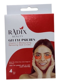 Radix Vitamin C Eye Gel Mask for Moisturizing and Dark Circles Removal 4 Pairs  - Image 1