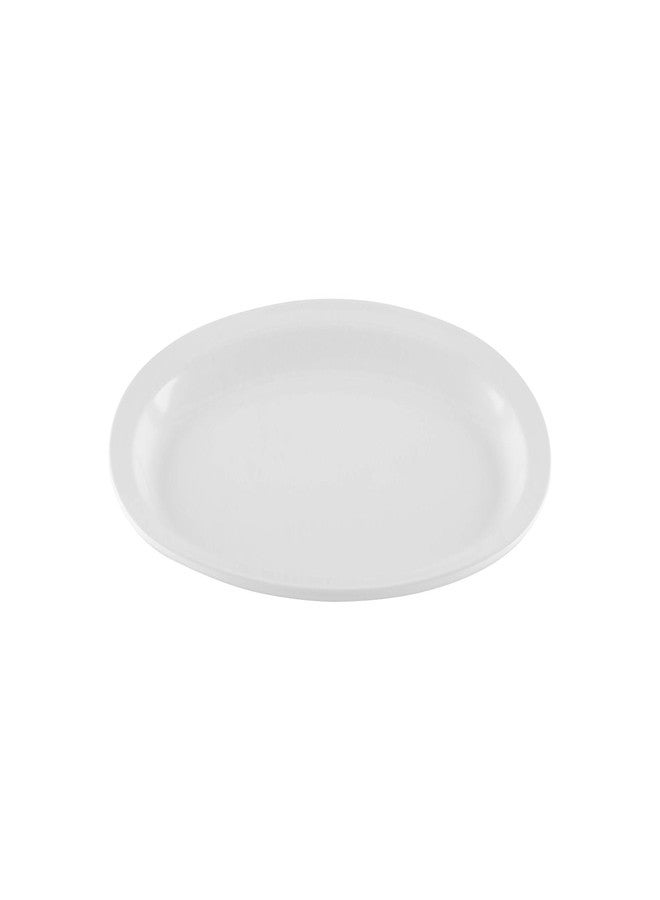 Get G.E.T. 12" x 8" White Oval Heavy-Duty Melamine Plastic Serving Platter (Set of 4) - Image 2