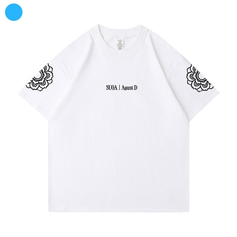 SUGA Suga rapper Album Agust D D-DAY Concert Surrounding the Same Short-sleeved T-shirt Printed Loose Clothes - Image 1