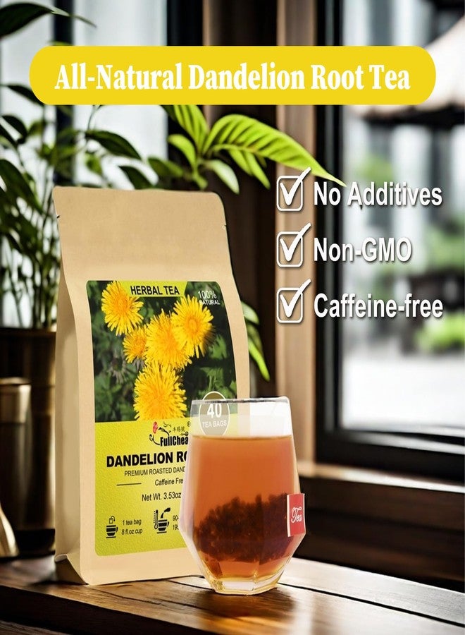 FullChea - Dandelion Root Tea Bags, 40 Teabags, 2.5g/bag - Premium Roasted Dandelion Root - Non-GMO - Caffeine-free - Detox Herbal Tea - Helps Improve Digestion & Immune System - Image 5
