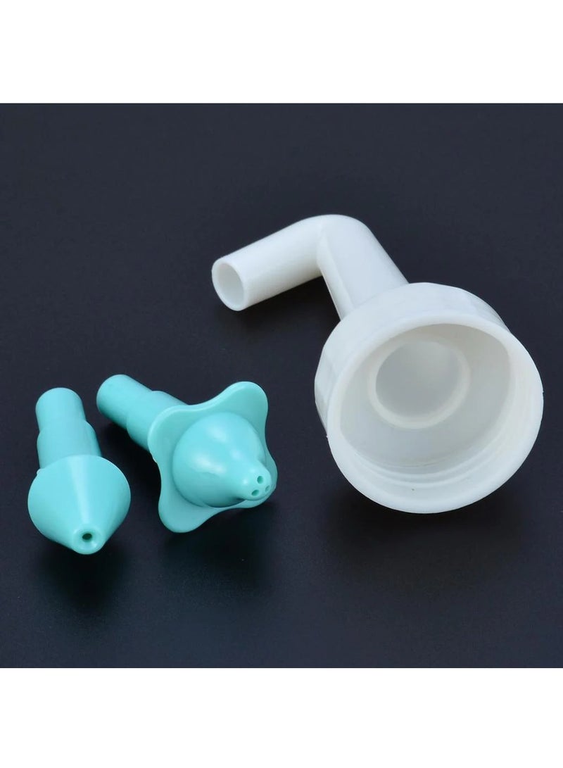 Bottle for Nose, 60 Degree Angle Clear Scale with 2 Nozzles Bottle 350ml Nasal Wash Bottle Non Slip for Daily - Image 2
