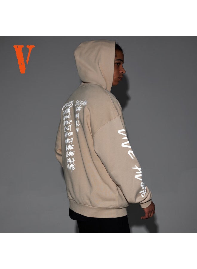 Vlone 3m Letter Graffiti Large Logo Print Sweatshirt Vlzh24002 Beige L - Image 2