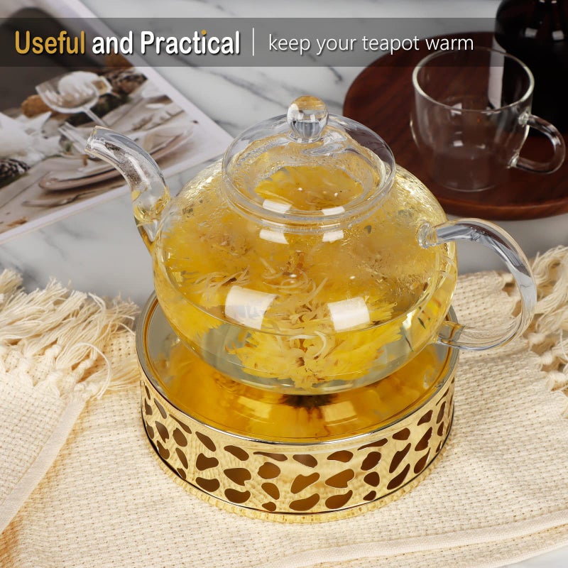 KAYCROWN Teapot Warmer, Stainless Steel Tea Warmer with Candle Holder, Candle Heater for Heating Tea, Coffee and Milk, Universal Teapot Heater - Image 3