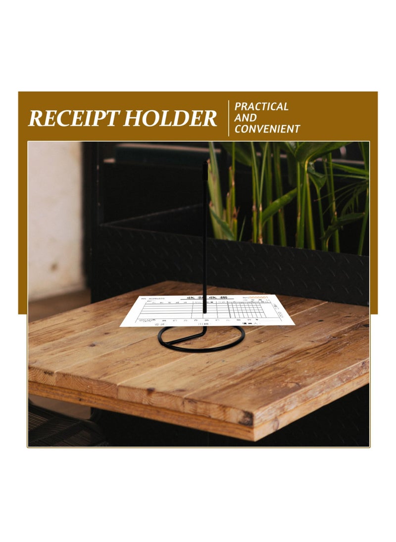SYOSI - 2pcs Receipt Holder, Bill Fork Rod Paper Holder, Spike Metal Check Bill Holder Restaurant Receipt Holder, Memo Holder Spike Check Spindle, for Restaurant Office Kitchen Rod Bill Holder - Image 1