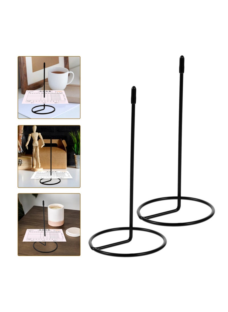 SYOSI - 2pcs Receipt Holder, Bill Fork Rod Paper Holder, Spike Metal Check Bill Holder Restaurant Receipt Holder, Memo Holder Spike Check Spindle, for Restaurant Office Kitchen Rod Bill Holder - Image 1