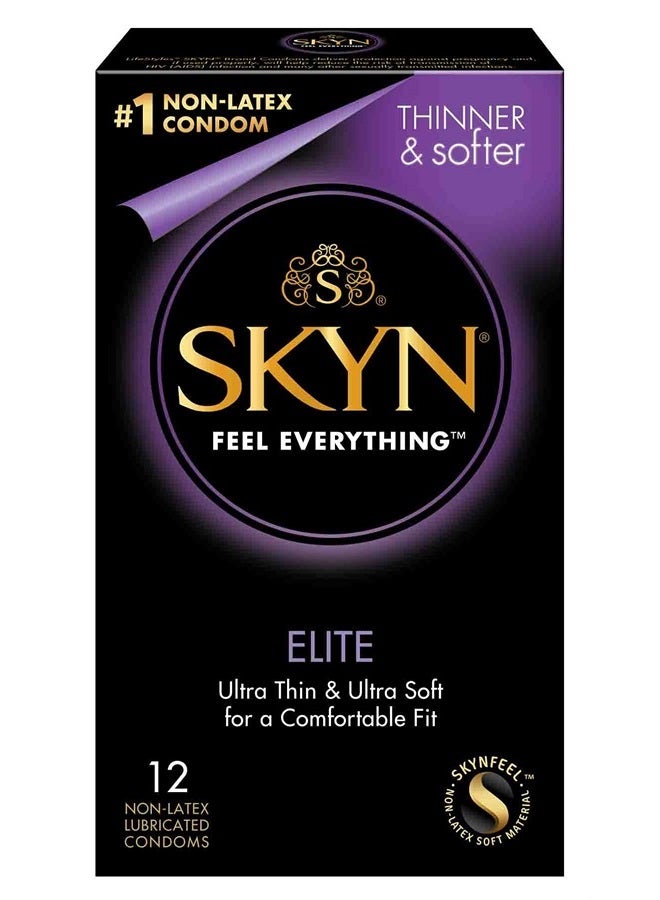 DS18 SKYN Elite Non-Latex Lubricated Condoms 12 Count - Image 1