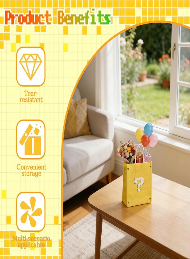 Leemeexaa 30 Pcs Yellow Party Gift Bags Disposable Paper Candy Bags for Birthday Party Decor, Party Favors Events, Carnival Prizes, Family Get Togethers. - Image 4