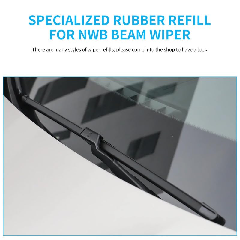 DYNOELS Wiper Blade Refill, 30'' Wiper Refill 5mm Fit for Mazda CX-5 2017-2023, CX-9 2016-2023 Original Equipment Replacement Windshield Wiper Refills 4 Pcs - Image 2