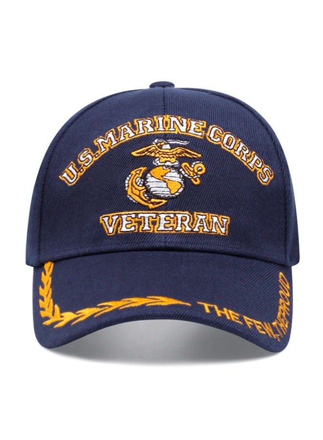 قبعات بيسبول مطرزة بحروف US MARINE CORPS VETERAN للربيع والخريف للجنسين قبعات خارجية قابلة للتعديل وقبعات واقية من الشمس - Image 2