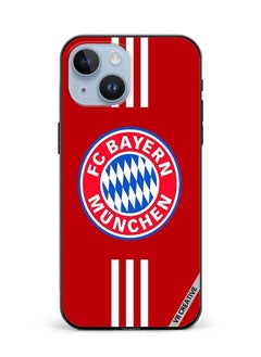 Protective Case Cover For Apple iPhone 15 Fc Bayern Munchen Design Multicolour