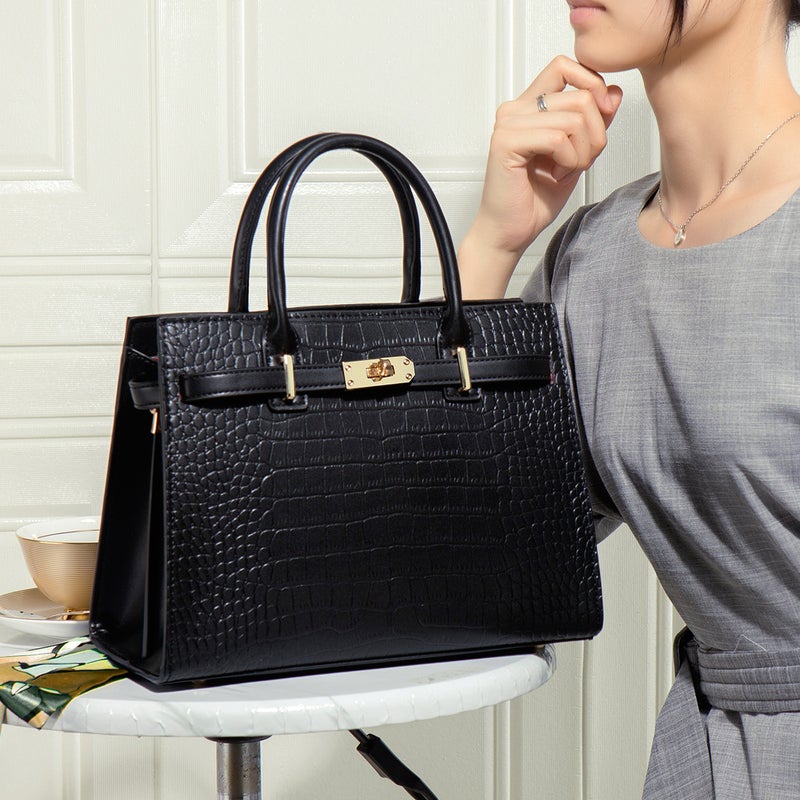 Mother'S Day Gift Mother'S Bag All-Match Middle-Aged Women'S Bag Crocodile Pattern Handbag Atmospheric Practical Mother-In-Law Bag - Image 1