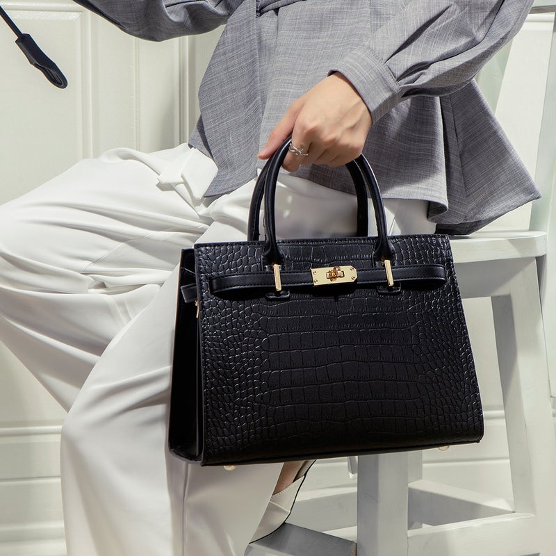 Mother'S Day Gift Mother'S Bag All-Match Middle-Aged Women'S Bag Crocodile Pattern Handbag Atmospheric Practical Mother-In-Law Bag - Image 4