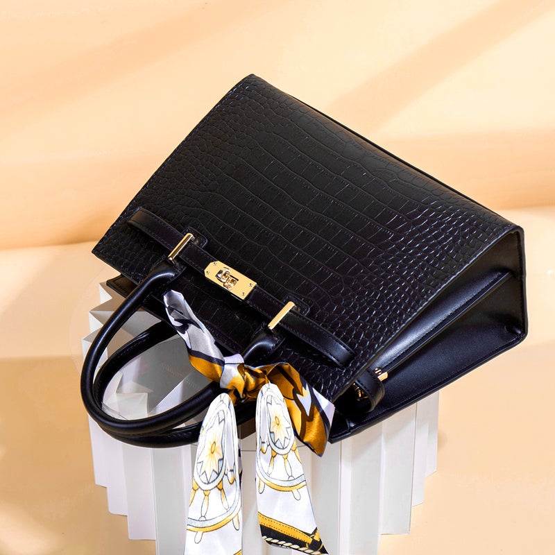 Mother'S Day Gift Mother'S Bag All-Match Middle-Aged Women'S Bag Crocodile Pattern Handbag Atmospheric Practical Mother-In-Law Bag - Image 3