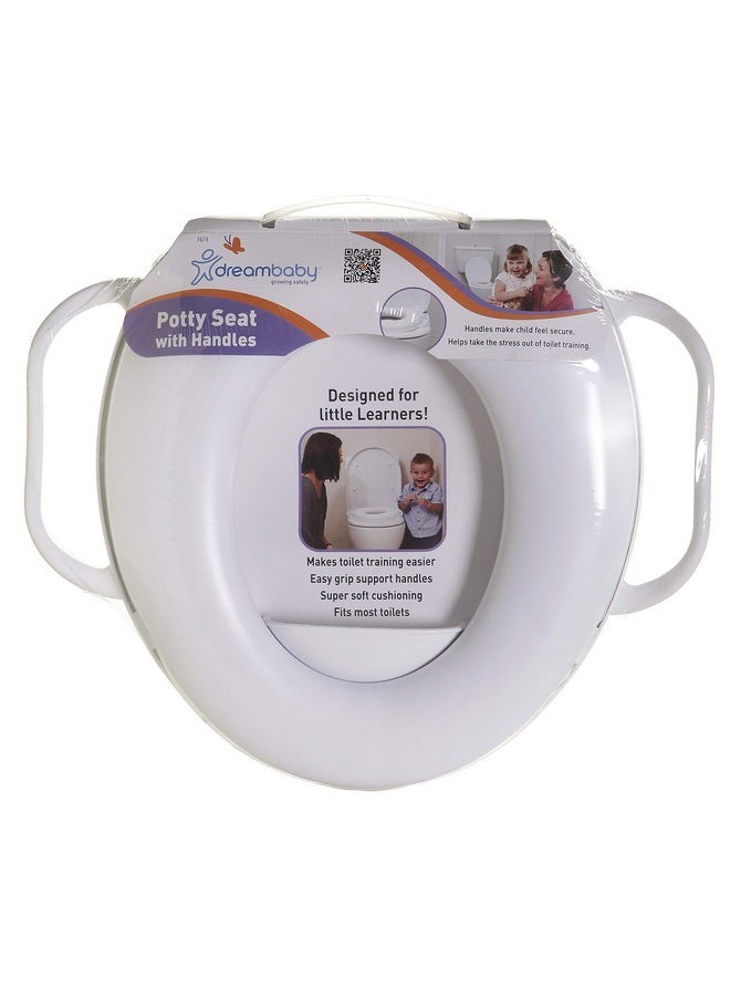 dreambaby Dreambaby Potty Toilet Seat, Softly Padded with Grip Handles - White - Model L674  - Image 3