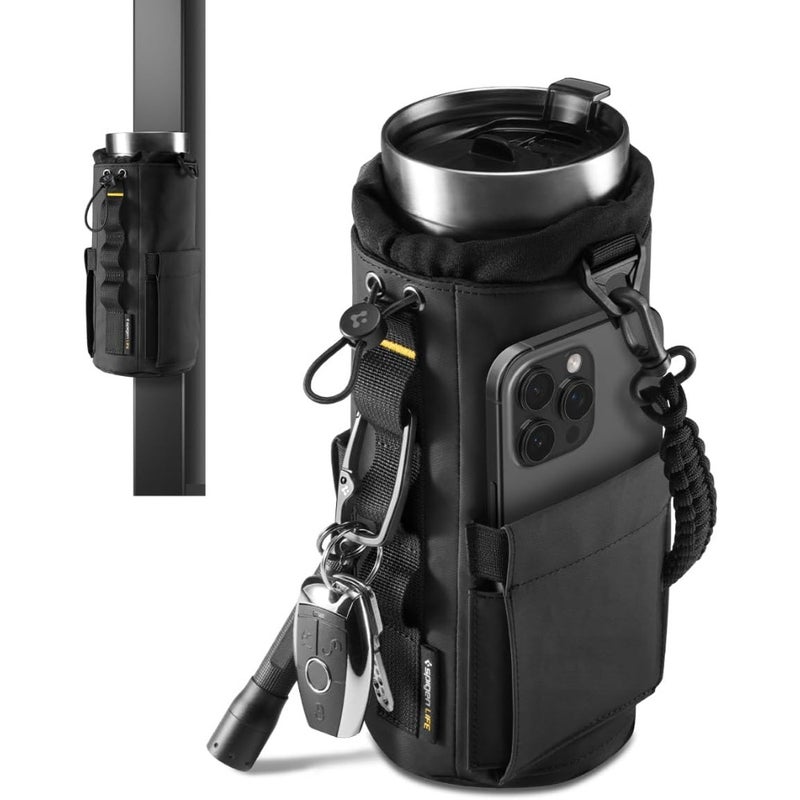 Life Magnetic Gym Bag Tumbler Carrier Holder for 20oz 40oz Water Bottle with Molle System, Mobile Phone Pocket Storage, Drawstring/Cord Lock, D-Ring Strap, Waterproof - Image 1