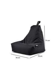 Extreme Lounging Extreme Lounging® - Original Mini Bean Bag for kids - Made in UK - Premium Quality Double Stitched Bean Bag - UV Protected & Waterproof - Small BeanBags Chair - Ideal for Indoor & Outdoor Use - Black  - Image 2