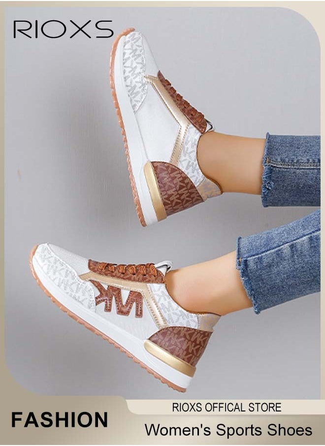 Women's Sports Shoes, Mesh Breathable Platform Sneakers, Casual Jogging Walking Shoes For Running, Ladies Lace Up Platform Sneakers, Trendy Athletic Tennis Shoes, Anti-slip Sneakers For Women, Ladies Athlesiure Shoes