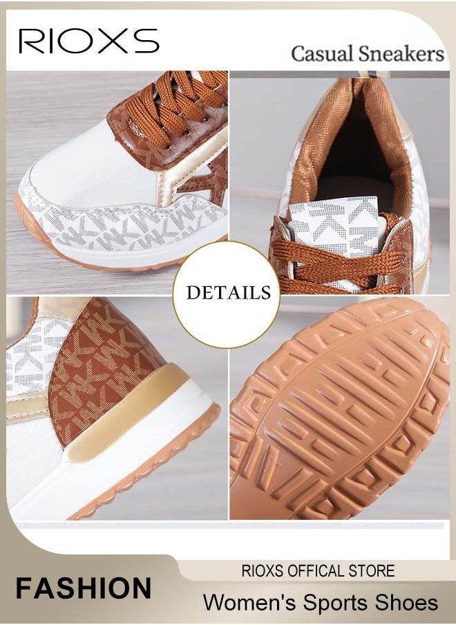 Women's Sports Shoes, Mesh Breathable Platform Sneakers, Casual Jogging Walking Shoes For Running, Ladies Lace Up Platform Sneakers, Trendy Athletic Tennis Shoes, Anti-slip Sneakers For Women, Ladies Athlesiure Shoes