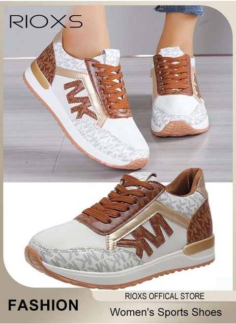 Women's Sports Shoes, Mesh Breathable Platform Sneakers, Casual Jogging Walking Shoes For Running, Ladies Lace Up Platform Sneakers, Trendy Athletic Tennis Shoes, Anti-slip Sneakers For Women, Ladies Athlesiure Shoes