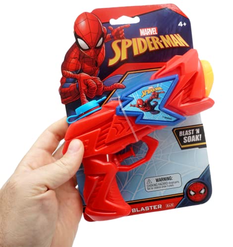 Ja-Ru JARU Large 8 Marvel Spiderman Water Squirt Gun 1 Pack Improved Style Avengers Soaker for Kids Fun Training Dog Cat Pool Toy Include 1 Sticker68191s - Image 5
