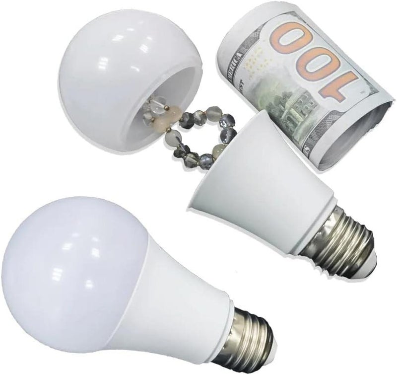 Weicoca Light Bulb Safe Box Secret Light Bulb- Safe Light Bulb Secret Compartment- Storage Realistic Light Bulb Decoy Hiding- Secret Hiding Spot- Diversion Safe Stash Hide Valuables - Image 1