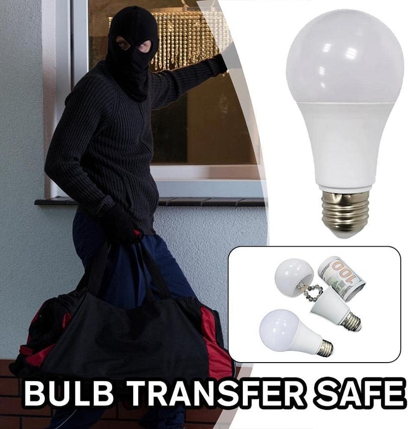 Weicoca Light Bulb Safe Box Secret Light Bulb- Safe Light Bulb Secret Compartment- Storage Realistic Light Bulb Decoy Hiding- Secret Hiding Spot- Diversion Safe Stash Hide Valuables - Image 3